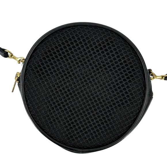 Steven Alan Black Mesh Circle Leather Crossbody Bag - Picture 1 of 12